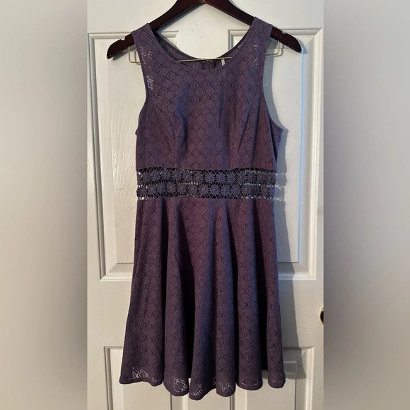 Free People Dresses & Skirts - FREE PEOPLE Daisy Lace 6 PRISTINE Open Knit Skater SWIFTY’S FAV Dusty Purple